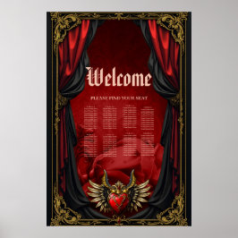 Gotische Romantik, das Herz der Leidenschaft. Poster