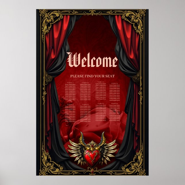 Gotische Romantik, das Herz der Leidenschaft. Poster (Vorne)