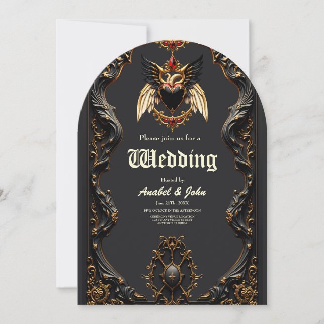 Gotische Romantik, Im Schatten der Liebe. Einladung (Vorderseite)
