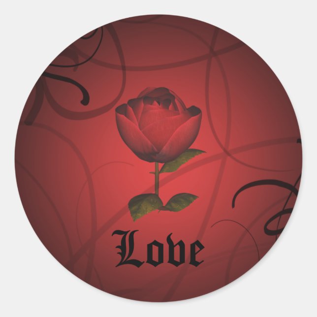 Gotische Romantik, Liebe Runder Aufkleber (Vorderseite)