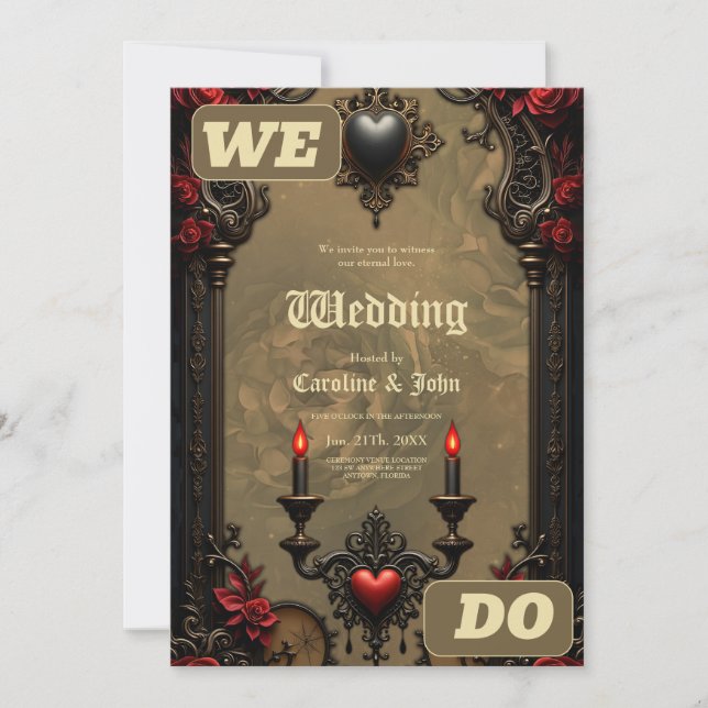 Gotische Romantik: Versteckte Leidenschaft. Einladung (Vorderseite)