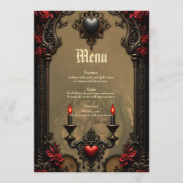 Gotische Romantik: Versteckte Leidenschaft Menükarte