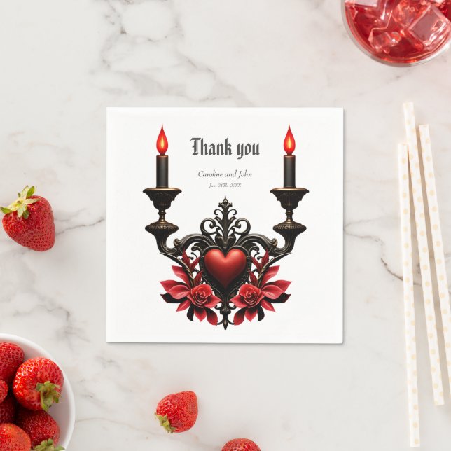 Gotische Romantik: Versteckte Leidenschaft. Serviette (Beispiel)