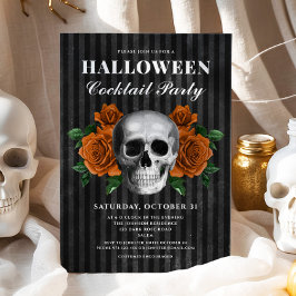 Gotische Rose Blumenschmuck Halloween Cocktail Par Einladung