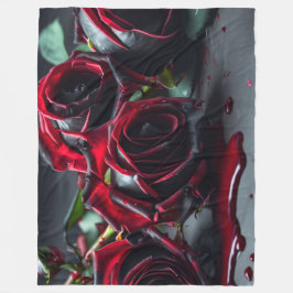 Gotische Rose Fleecedecke