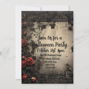 Gotische Rose, Halloween-Party Einladung