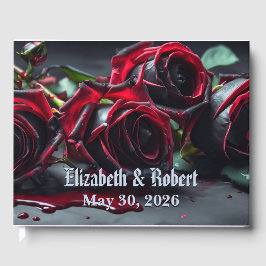 Gotische Rose Hochzeit Gästebuch