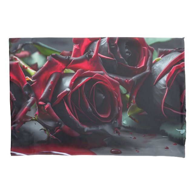 Gotische Rose Kissenbezug (Vorderseite)