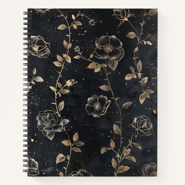 Gotische Rose Notizbuch (Vorderseite)