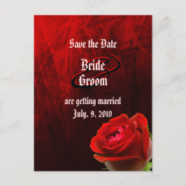 Gotische Rose Save the Date Postkarte