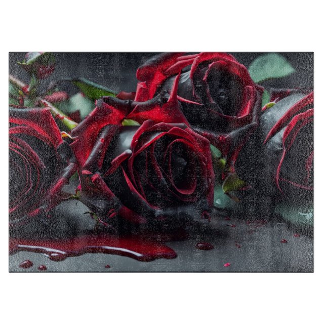 Gotische Rose Schneidebrett (Vorderseite)