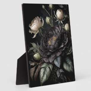 Gotische Rose Schwarze Blume Fotoplatte