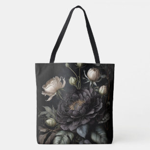 Gotische Rose Schwarze Blume Tasche