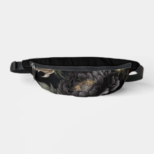 Gotische Rosenanordnung schwarze Blume Bauchtasche