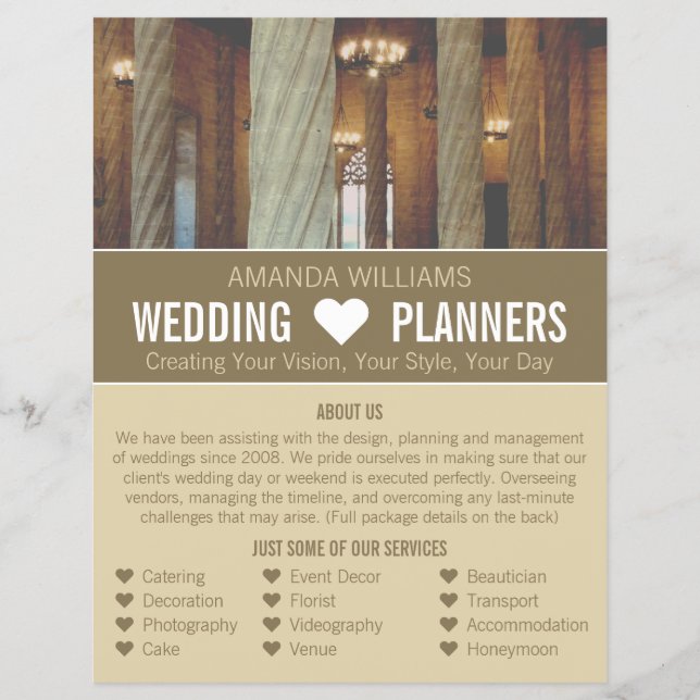 Gotische Säulen, Werbung für Hochzeitsplattformen Flyer (Vorne)