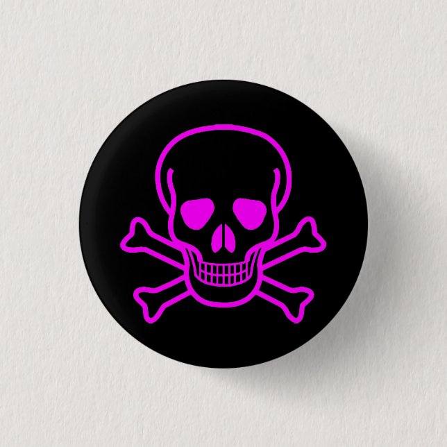 GOTISCHE SCHÄDEL-GEKREUZTE KNOCHEN BUTTON (Vorderseite)