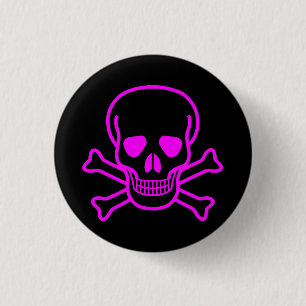 GOTISCHE SCHÄDEL-GEKREUZTE KNOCHEN BUTTON