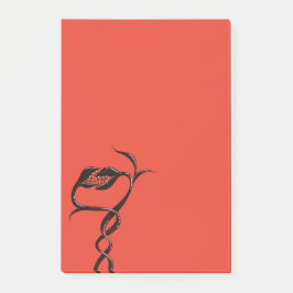 Gotische Schlangen rot und schwarz Post-it Klebezettel