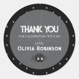 Gotische Schwarz-Weiß Geburtstag Runder Aufkleber