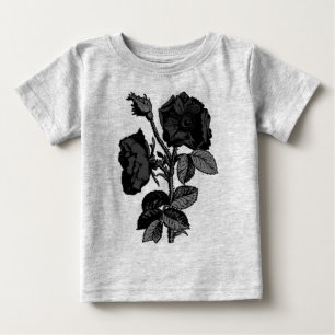 gotische Schwarze Antike Rose Baby T-shirt