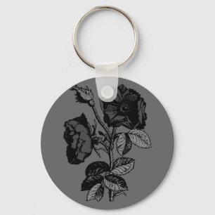 gotische Schwarze Antike Rose Schlüsselanhänger