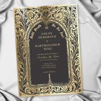 Gotische schwarze Gold mittelalterliche Hochzeit b