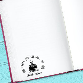 Gotische Skeleton-Rose aus der Buchbibliothek Permastempel