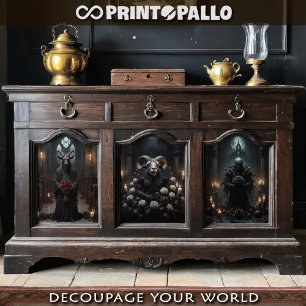 Gotische Tierdämonen bringen dir Blume Geschenkpapier Set