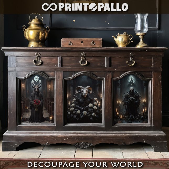 Gotische Tierdämonen bringen dir Blume Geschenkpapier Set (Von Creator hochgeladen)