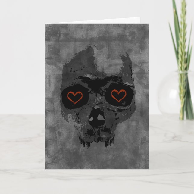 Gotische Valentinstag-Karte Feiertagskarte (Vorderseite)