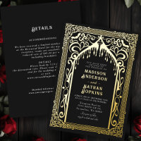 gotische Vampirkathedrale Hochzeit alles in allem