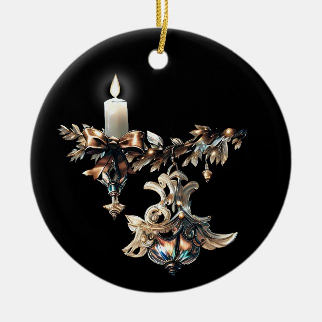 Gotische Weihnachten Keramik Ornament (Vorne)