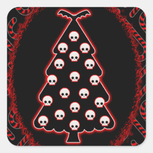 Gotische Weihnachtsaufkleber Quadratischer Aufkleber