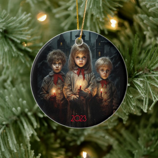 Gotische Weihnachtsgeschichte Keramik Ornament (Baum)