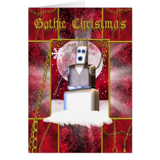 Gotische Weihnachtskarte mit gotischem snoman Karte