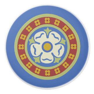 Gotische Wiederbelebung der Rose Medallion Keramikknauf