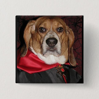 Gotischer Beagle Dogula Knopf Button