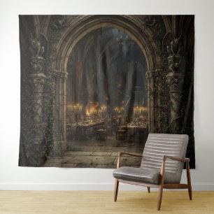 Gotischer Burg-Speisesaal Wandteppich