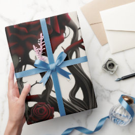 Gotischer Friedhof Rose Garten Geschenkpapier