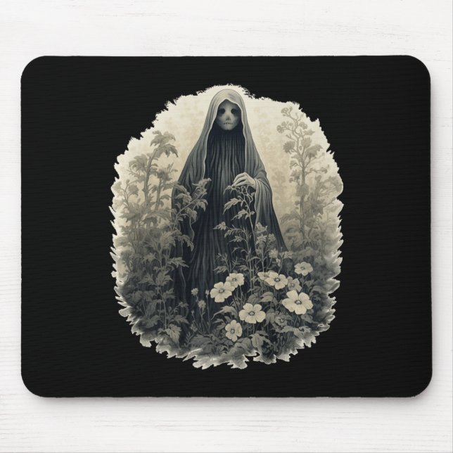 Gotischer Geist im Wald Vintager Blumengast Ha Mousepad (Vorne)