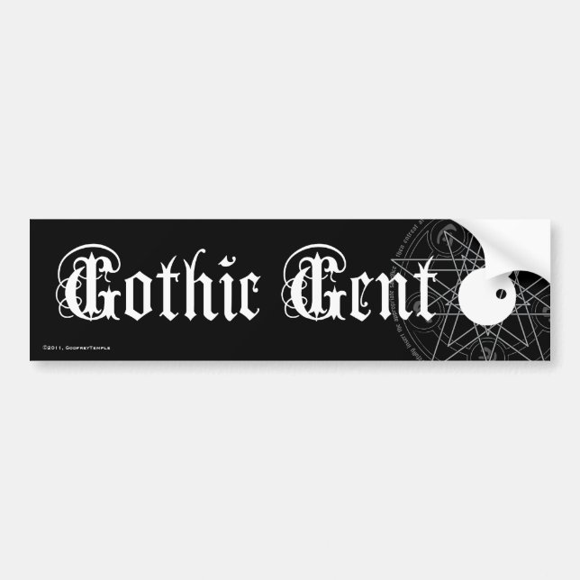 Gotischer Herr Autoaufkleber (Vorne)