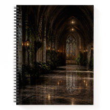 Gotischer Kathedralenflur Hardcover-Notizbuch