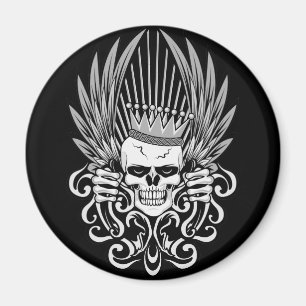 Gotischer Königsschädel Magnet