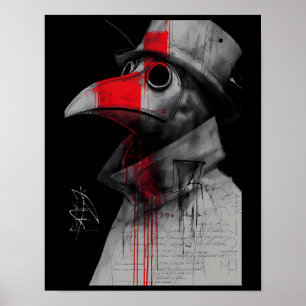 Gotischer Pestdoktor Trash Polka Poster