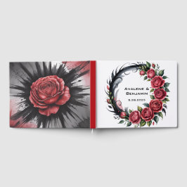 Gotischer Rosen-Hochzeitsrahmen Gästebuch