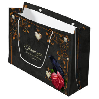 Gotischer Schädel und Raven. Große Geschenktüte