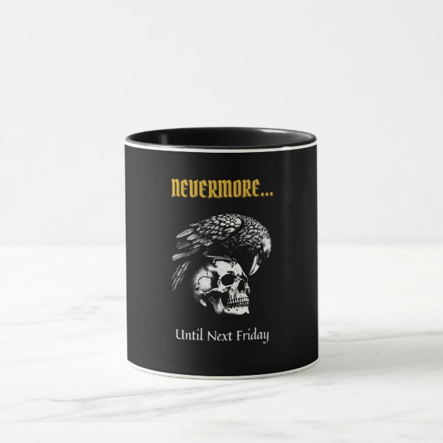 Gotischer Spaß mit Raven und Skull Tasse (Zentrum)