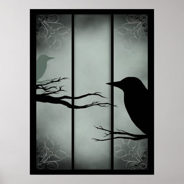 Gotischer Spuk Wald Poster (Vorne)