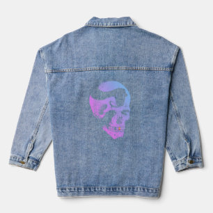 Gotischer Totenkopf mit Schlange Jeansjacke