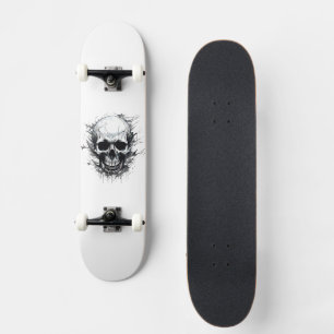 Gotischer Totenkopf-Skelett Skateboard